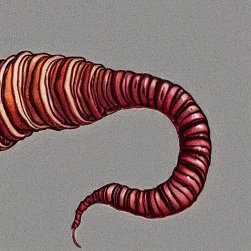 Prompt: a human worm