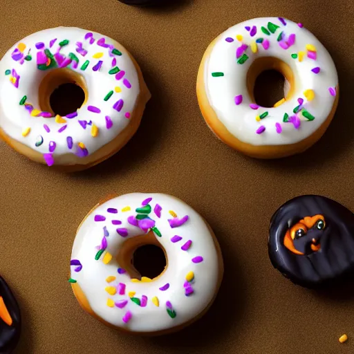 Image similar to Halloween Krispy Kreme Donuts, product photo