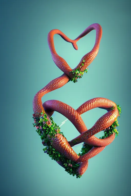 Image similar to a sculpture of fish ocean intertwined, diode lighting, a lovely cornucopia of flowers and human body parts, body parts, heart shaped, highly detailed, octane render, cinematic, shock, sharp focus, ball, an independent psycho, clean, studio lighting