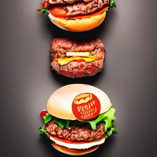 Prompt: lightbulbs as the meat in a hamburger, professional food photography