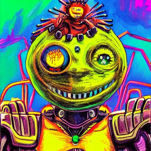 Prompt: a tennis ball monsters, cyberpunk, colorful, digital art, fantasy, magic, trending on artstation, ultra detailed, professional illustration by Basil Gogos