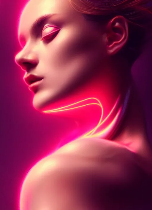 Image similar to a highly detailed long shot photo of sensual female face portrait, futurism, rococo cyber neon lighting, detailed futuristic fibonacci jewelry, profile posing, hyper photorealistic, crispy quality, digital photography, trending in pinterest, cinematic, 4 k ultra hd, art by pascal blanche, art by greg rutkowski, art by artgerm,