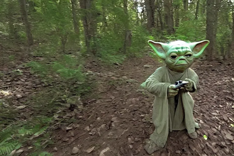 Image similar to yoda caught on trail cam