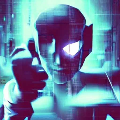 Image similar to cyber-psychopath, cyberpunk, futuristic