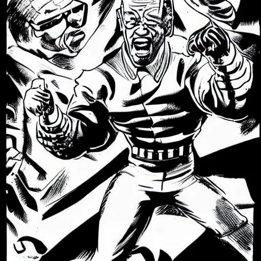 Prompt: James Brown comic book style, Stan lee, jack kirby