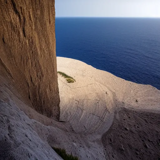 Prompt: cliff house on the edge of a moon crater designed by zaha hadid, photography