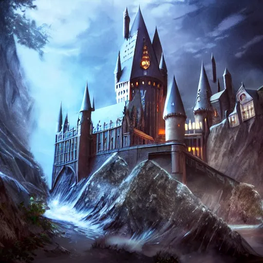 Image similar to hogwarts, dynamic lighting, photorealistic fantasy concept art, trending on art station, stunning visuals, creative, cinematic, ultra detailed