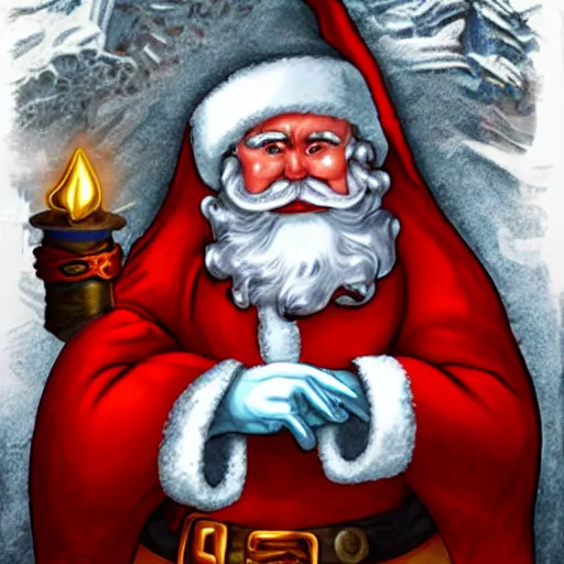 Image similar to Santa stuck in Underdark from Forgotten Realms