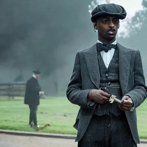 Image similar to playboi carti in peaky blinders 4 k the detailed super realistic