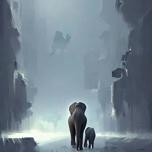 Prompt: elephant🤖, Greg rutkowski, Trending artstation, cinematográfica, digital Art