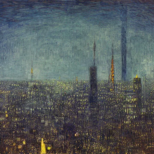 Prompt: Sculpture. A beautiful, but eerie, illustration of a cityscape at night. The buildings are all tall and thin, and they are lit up by a strange light. The sky is deep and dark and there are no stars to be seen. by James Ensor, by Jerry Siegel Sigma 85mm f/1.4