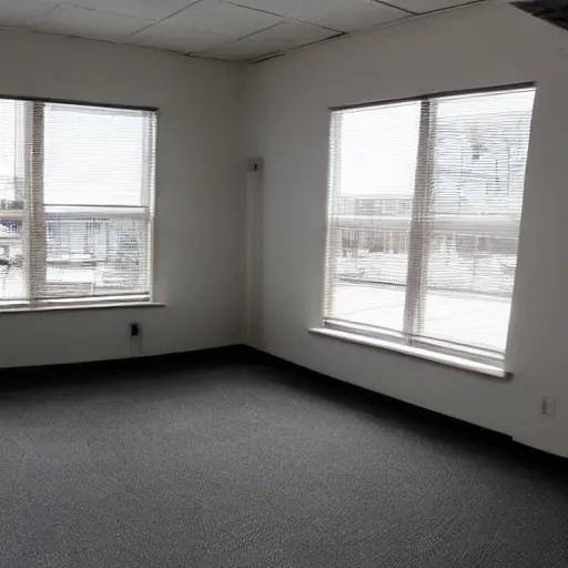 Prompt: an empty office, office for rent, craigslist photo