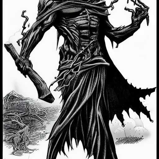 grim reaper comic book artstyle, grayscale, by mark | Stable Diffusion ...