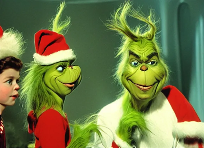 Prompt: a still from how the grinch stole hanukkah