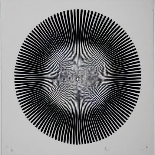 Prompt: op art design in shape of an eye