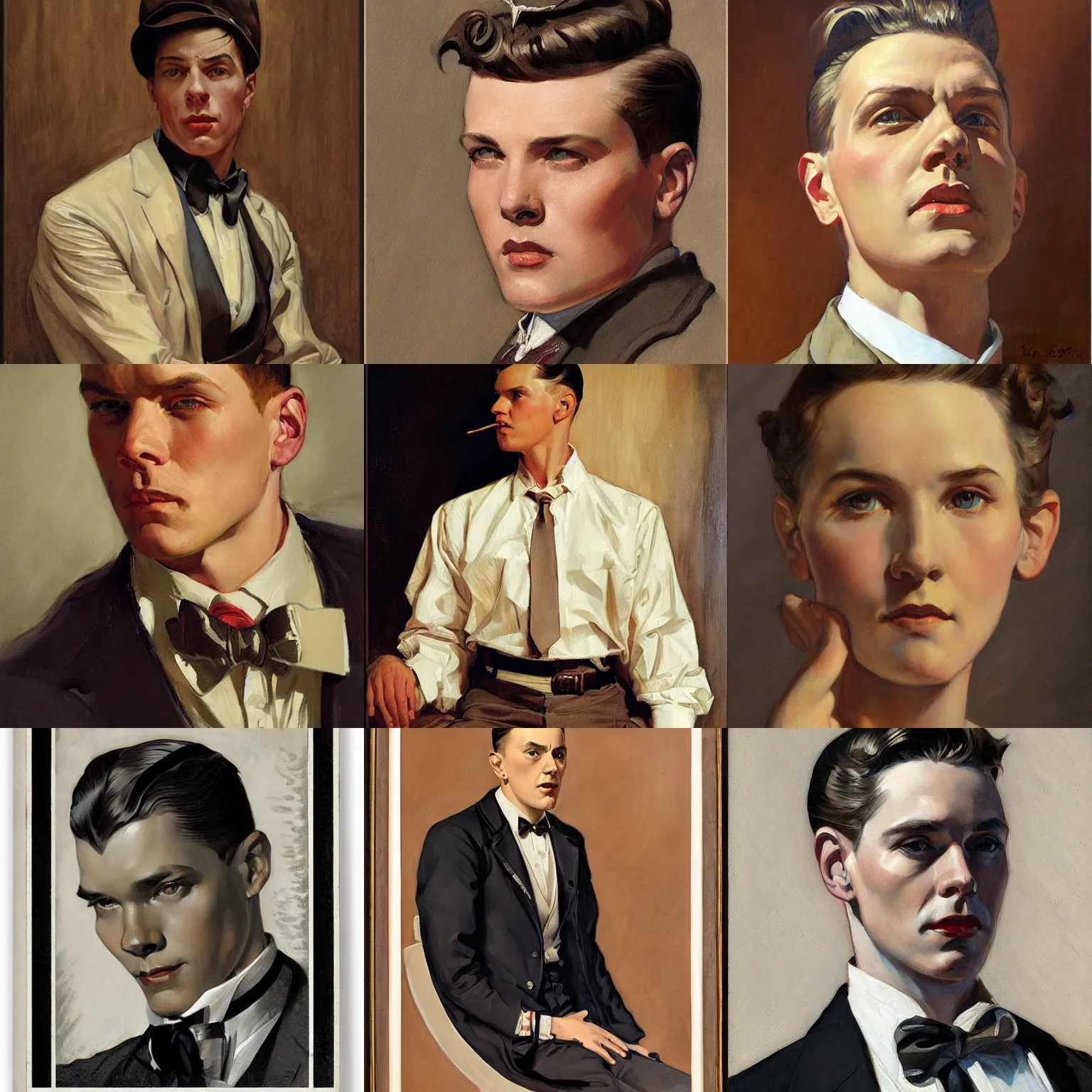 Prompt: jc leyendecker realistic portrait