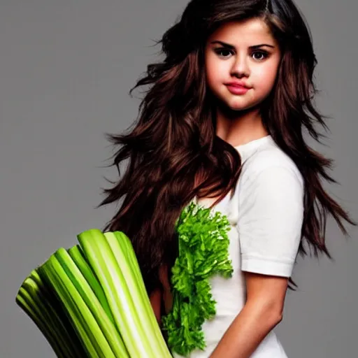 Image similar to selena gomez as celery