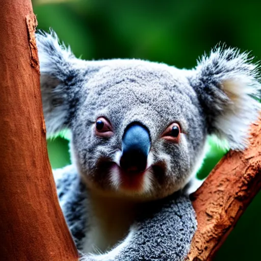 Image similar to koala with fangs