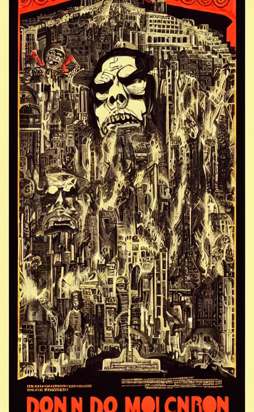 Image similar to cursed with necronomicon horrorcore cel animation poster depicting i don't know, intricate faces, metropolis, 1 9 5 0 s movie poster, post - processing, vector art