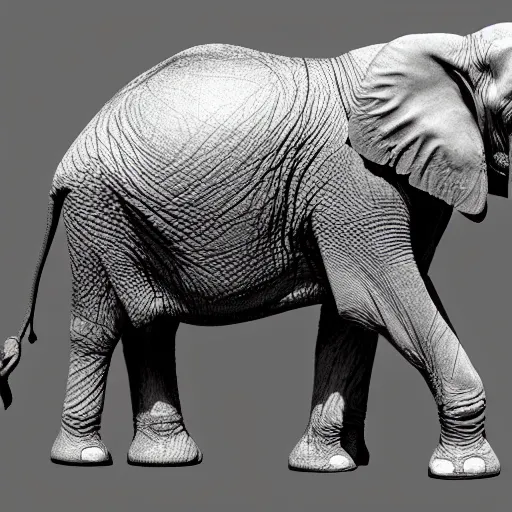 Prompt: medical xray of an elephant, trending on artstation, 8k, hdr