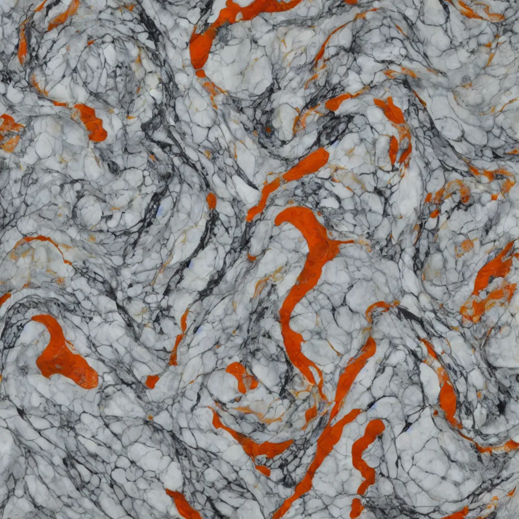 Image similar to a white and orange marble textured background, a marble sculpture by georgia o'keeffe, featured on polycount, gutai group, marble sculpture, ultrafine detail, biomorphic