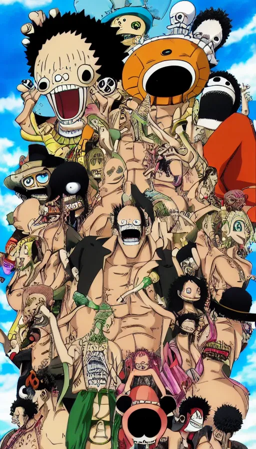 Image similar to The end of an organism, from One piece