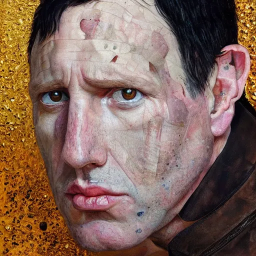 Image similar to high quality high detail painting by lucian freud, hd, atiicus ross and trent reznor