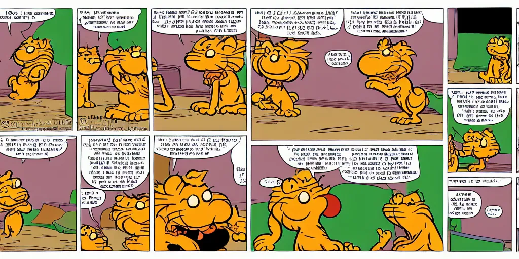 Image similar to garfield comic strip