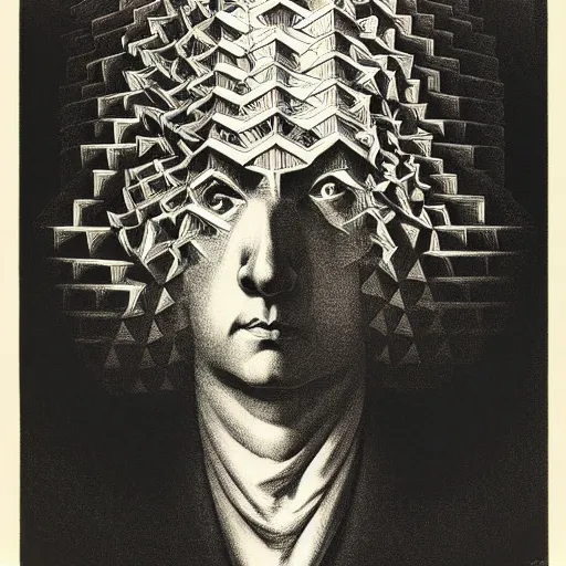 Image similar to lithography on paper secret artifact conceptual figurative post - morden monumental dynamic portrait by goya and escher and hogarth, illusion surreal art, highly conceptual figurative art, intricate detailed illustration, controversial poster art, polish poster art, geometrical drawings, no blur