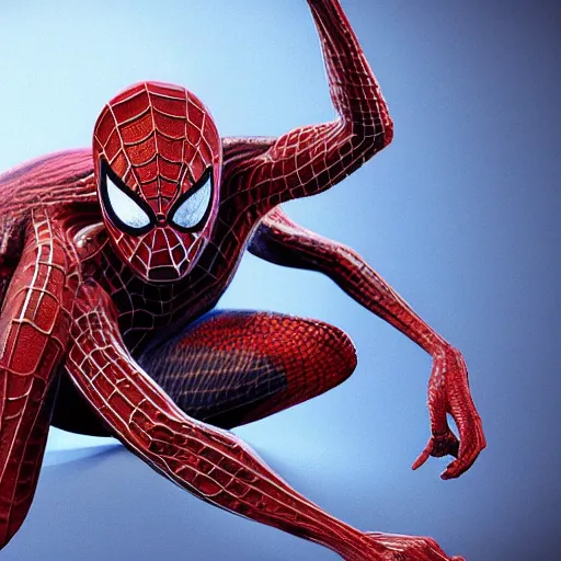 Prompt: a hyper - realistic image of humanspider hybrid