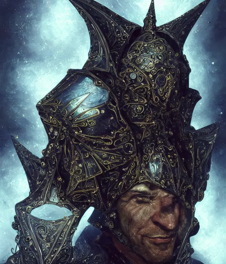 Image similar to front!!! shot of a court jester!!! character, mesmerizing fractal hypercubes, platinum cracked, dark holography!!!, future, metallic galactic, crystalline edges, polygonal, elegant, highly detailed, centered, (((artstation, concept art, jagged, sharp focus, artgerm, Tomasz Alen Kopera, Peter Mohrbacher, donato giancola, Joseph Christian Leyendecker, WLOP, Boris Vallejo))), ((raytracing)), mugshot!!!!!, ugly!!!!!!, octane render, nvidia raytracing demo, octane render, nvidia raytracing demo, octane render, nvidia raytracing demo, 8K, cinematic, masterpiece, fine portrait