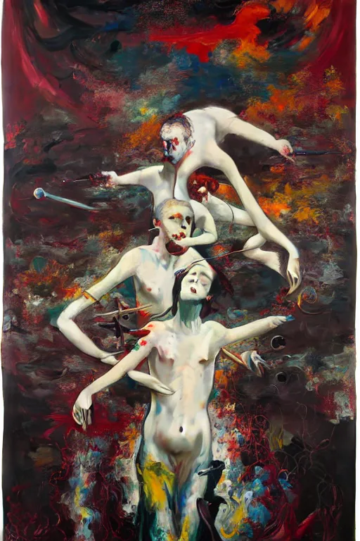 Image similar to half - life, gothic, rich deep colours, painted by francis bacon, adrian ghenie, james jean and petra cortright, part by gerhard richter, part by takato yamamoto. 8 k masterpiece