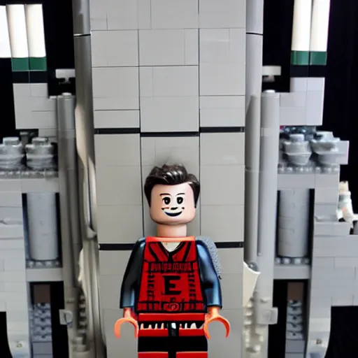 Image similar to lego elon musk statue