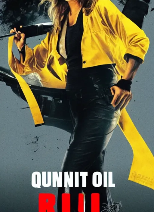 Prompt: movie poster, directed by quentin tarantino, in the movie kill bill