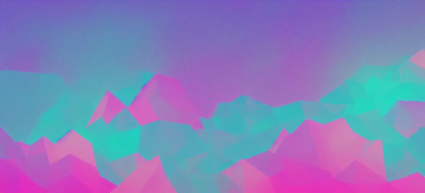 Prompt: large low poly vaporwave pastel colors desktop wallpaper