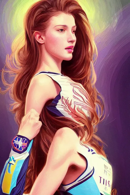 Image similar to portrait beautiful female f1 racer, wearing f1 racer uniform, at racer track, formula one car, ssci-fi, fantasy, intricate, very very beautiful, elegant, human anatomy, neon light, highly detailed, digital painting, artstation, concept art, soft light, smooth, sharp focus, illustration, art by tian zi and WLOP and alphonse mucha