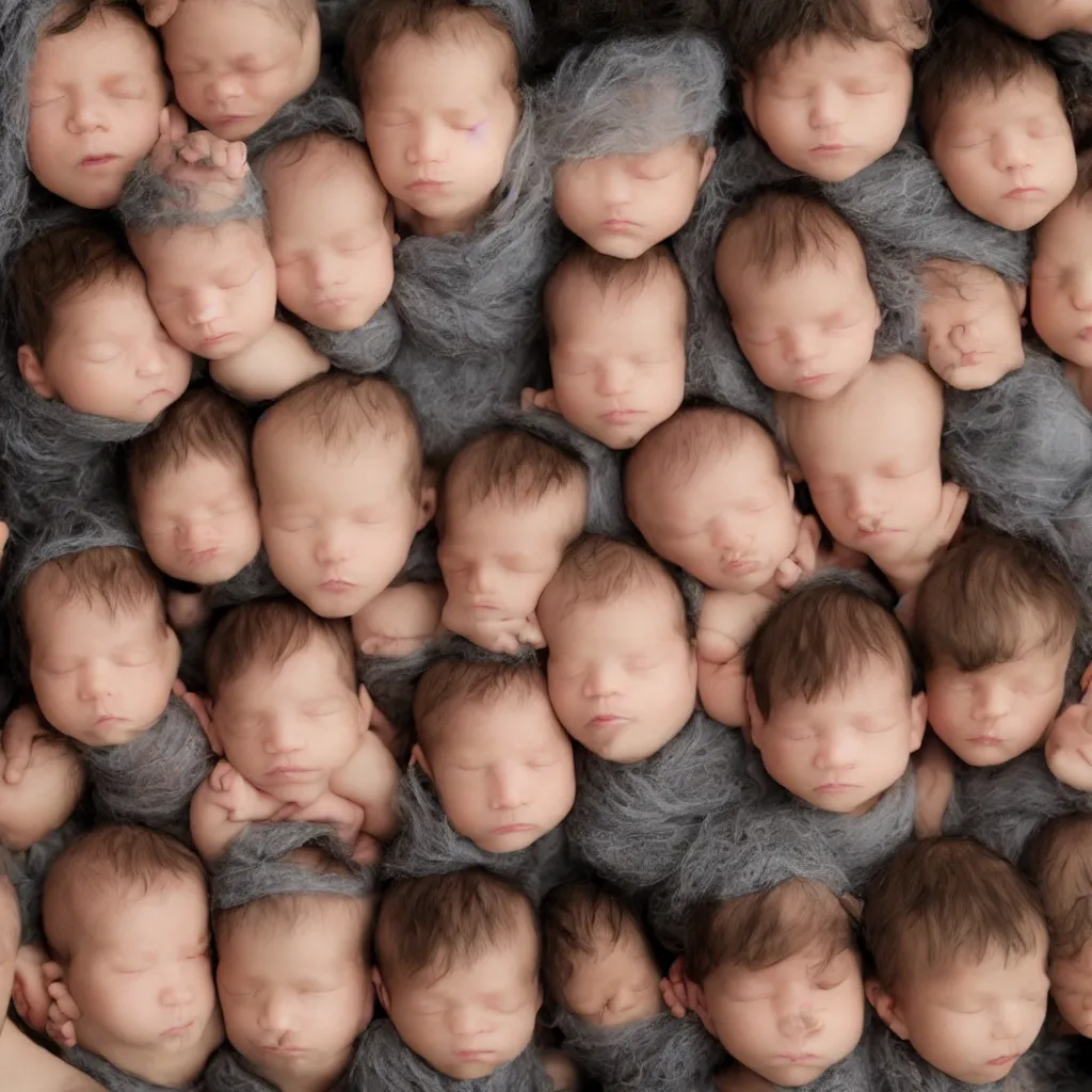 Image similar to tiny baby heads