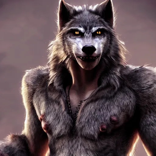 Image similar to cute handsome werewolf from van helsing unreal engine hyperreallistic render 8k character concept art masterpiece