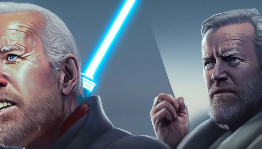 Joe Biden Is Obi - Wan Kenobi, Commercial Billboard | Stable Diffusion ...