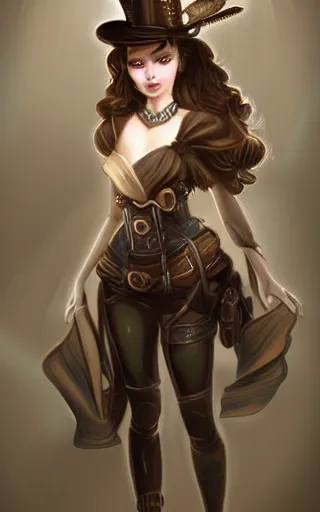 Image similar to steampunk girl, digital painting, elegant, beautiful, highly detailed, artstation, concept art