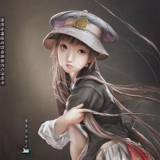 Image similar to dynamic composition, motion, ultra-detailed, incredibly detailed, a lot of details, amazing fine details and brush strokes, colorful and grayish palette, smooth, HD semirealistic anime CG concept art digital painting, watercolor oil painting of a Chinese schoolgirl, by a Chinese artist at ArtStation, by Huang Guangjian, Fenghua Zhong, Ruan Jia, Xin Jin and Wei Chang. Realistic artwork of a Chinese videogame, gradients, gentle an harmonic grayish colors.