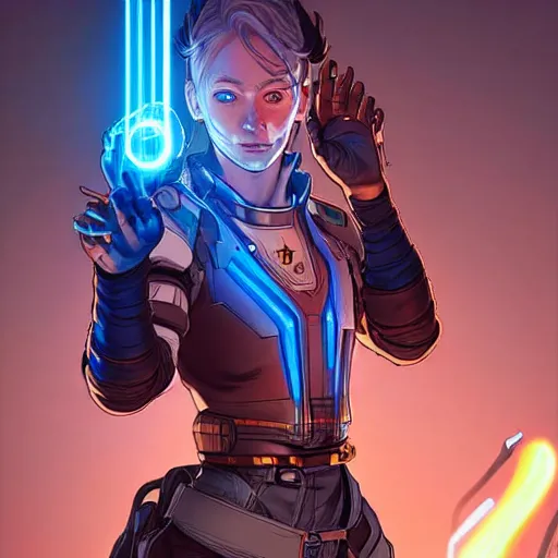 Image similar to A sorcerer wielding a futuristic blast cannon Apex Legends character digital illustration portrait gorgeous lighting, wide angle action dynamic portrait, perspective shot, art by artgerm and Shintaro Kago-H 640