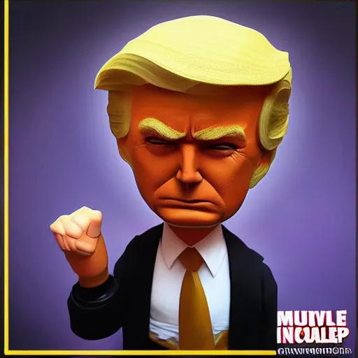 Image similar to marcus garvey cosplay donald trump vinyl action figure, plastic, toy, butcher billy style