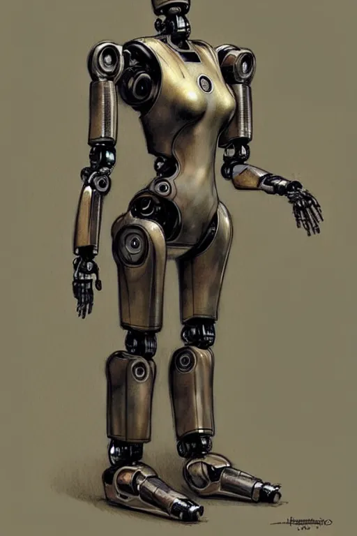 Prompt: humanoid robot from ex machina by jean - baptiste monge