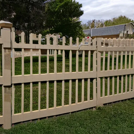 Prompt: a carpeted fenced in backyard