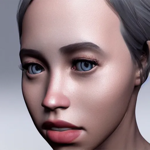 Prompt: “These 3D portraits are unbelievably incerdibly realistic. unreal engine 5. RTX. ray tracing. nvidia hairworks. portrait of beautiful girl with futuristic. very high detailed. By Charli Amani. ultra Photorealistic. realism best. trending artstation. Incredible graphics