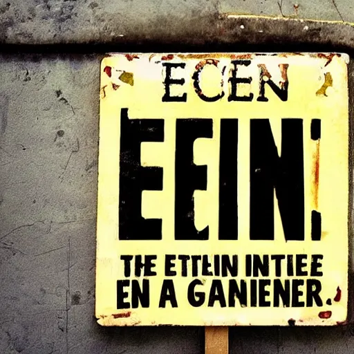 Image similar to E N C O I N T E R sign reads ' E N C O I N T E R '