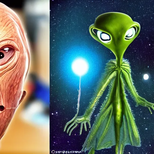 Prompt: a real alien from another planet