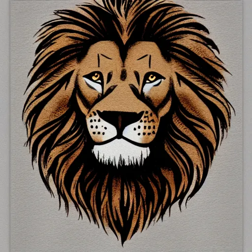 Image similar to lion in the style of anonymous