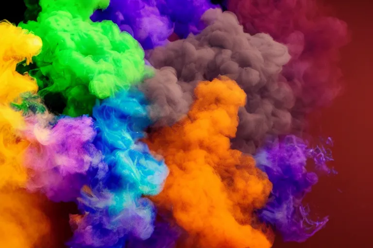 Image similar to colorful smoke on a black background